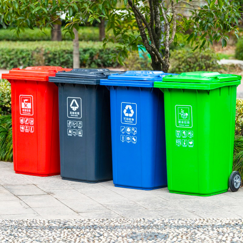 选择物业户外环卫垃圾桶有什么讲究？120L大号PE加厚商用版适合吗？