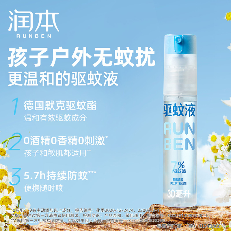 润本驱蚊喷雾：宝宝户外防蚊新神器，夏日清凉守护神！