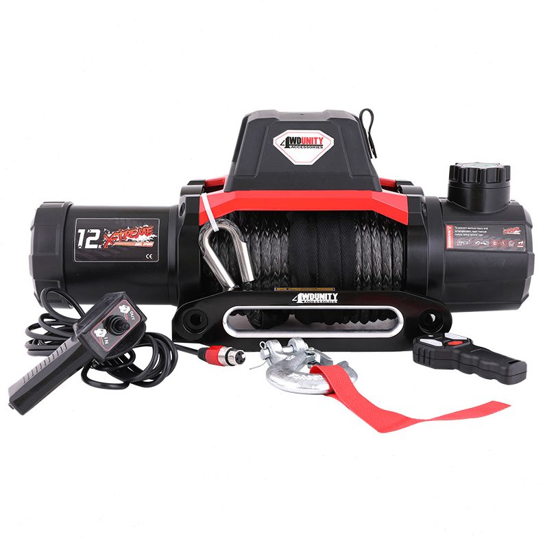 越野必备神器：甄选12V 12000磅电动双速绞盘，轻松脱困！