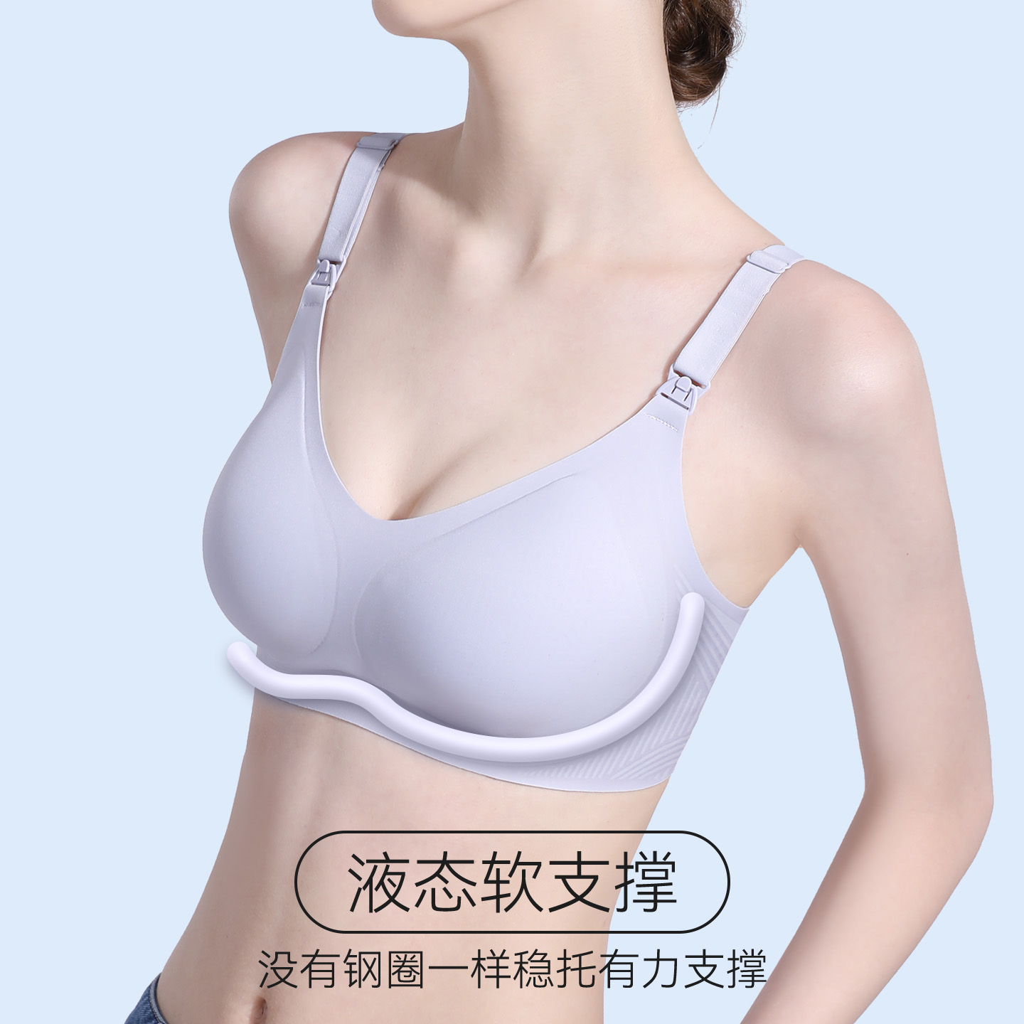 2025夏季哺乳内衣防下垂聚拢薄款大胸怀孕期专用产后喂奶孕妇文胸，妈妈们的福音！