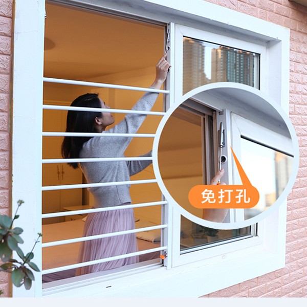 窗户防护栏免打孔家用栏杆阳台飘窗隐形防掉网儿童安全推拉防盗窗：守护家的安全与美观
