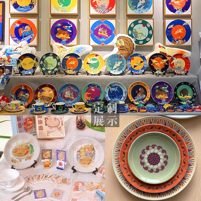 定制西海岸匪帮硬核花体字美元店铺装饰开业礼品背景墙发光装饰画：潮流店铺必备神器！