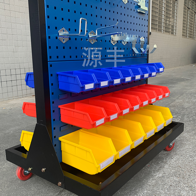 双面移动螺丝架五金工具架洞洞板工具收纳架加厚工具放置架车间架，你的工作台新救星️
