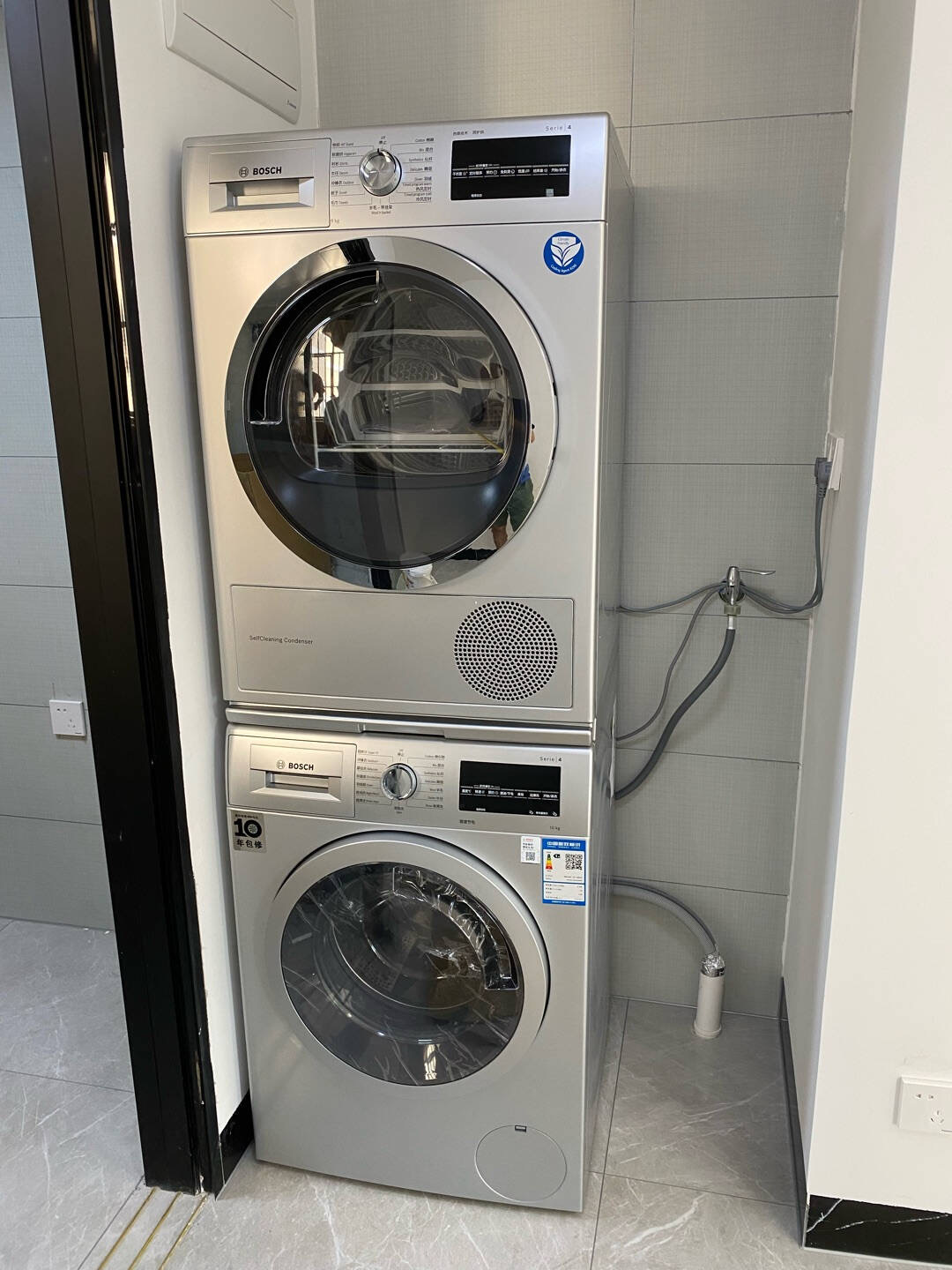 Bosch热泵式洗烘一体机套装：洗衣干衣新革命，从此告别晾晒烦恼✨