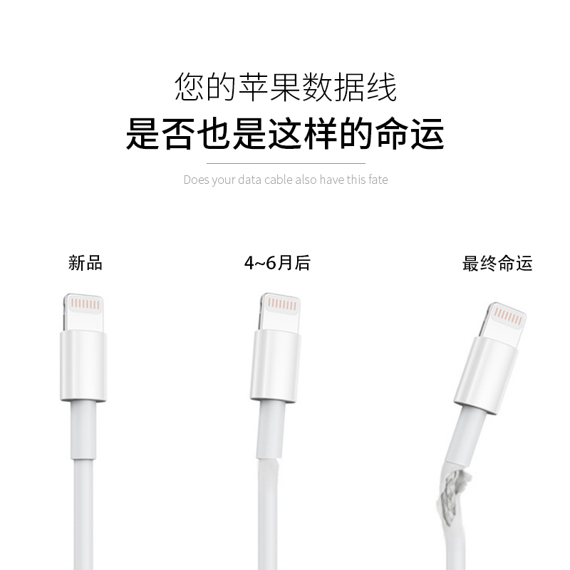 简约苹果35W双口充电器保护套，iPhone16 Pro快充线防折断神器，你值得拥有！