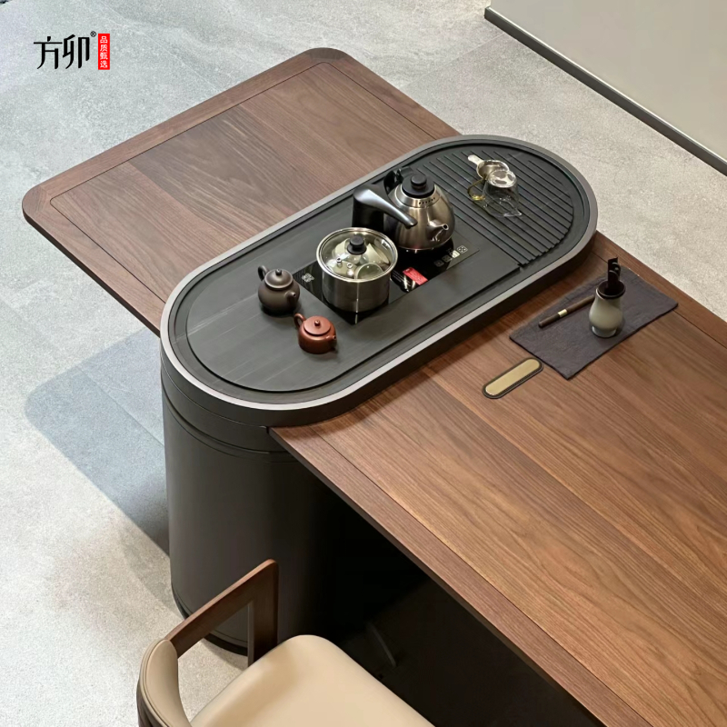 新中式实木茶桌椅组合：客厅里的东方美学盛宴