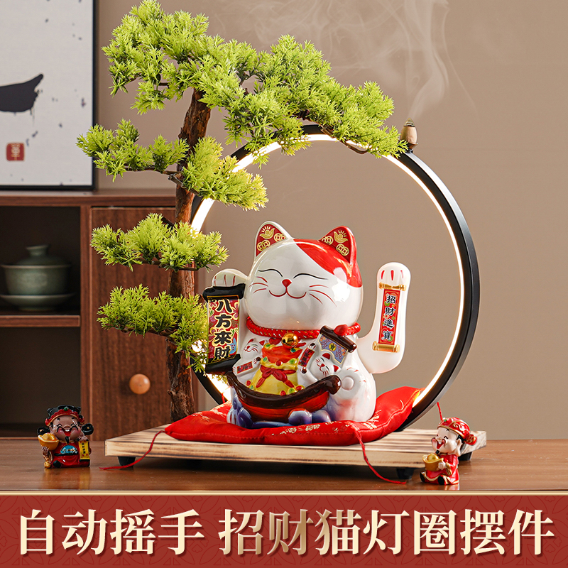 招财猫摆件：开业大吉必备，店铺生意兴隆的秘密武器！