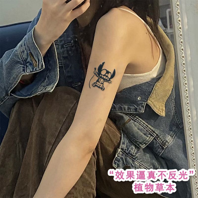 迪士尼史迪仔纹身贴：小众可爱，防水防汗，让你成为夏日焦点✨