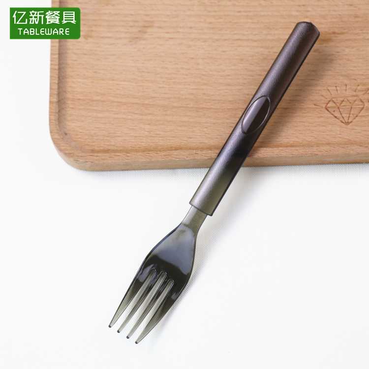 一次性叉子新境界：高档西餐叉，加厚水果叉，塑料外卖披萨沙拉打包叉，黑色引领潮流！