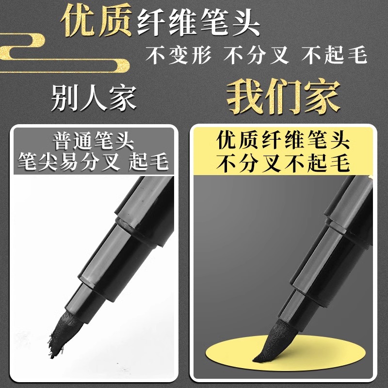 秀丽笔书法笔软笔加墨学生用小楷中楷大楷硬笔书法练字签名神器大揭秘！