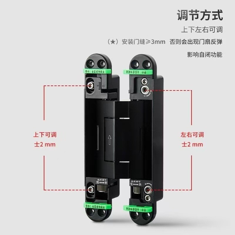 隐形门合页的秘密：液压缓冲自动关门，铝合金木门的优雅守护者