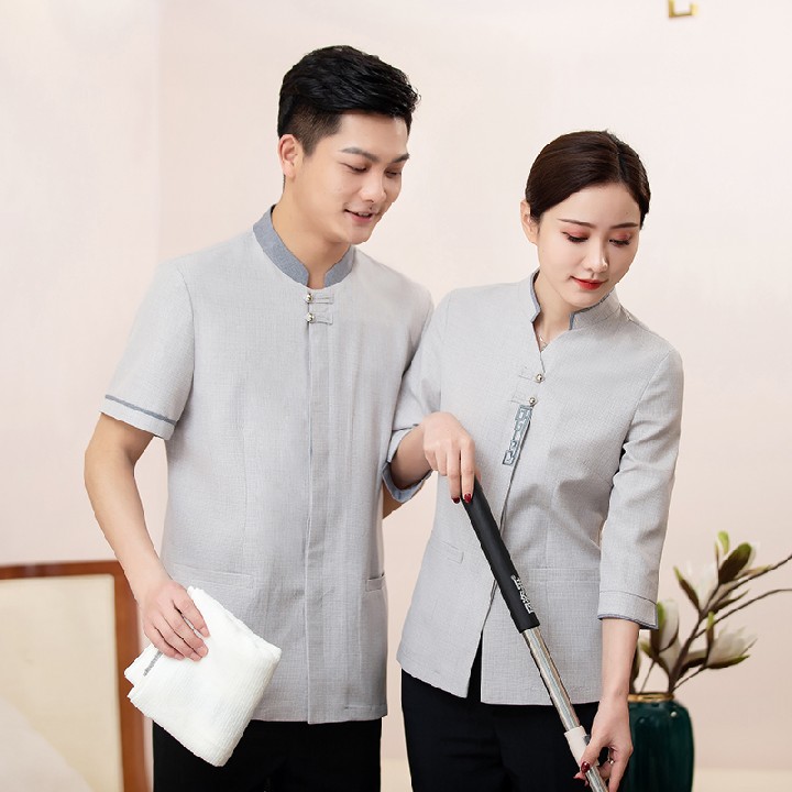 保洁服七分袖：春夏秋冬都离不开的“职场战袍”！