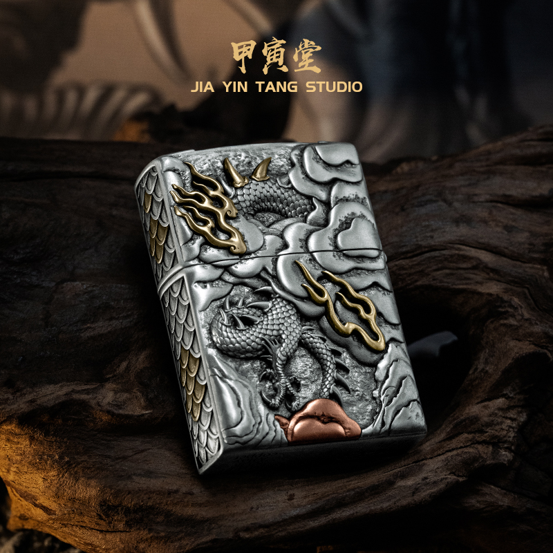 ZIPPO煤油打火机！纯银鎏金+24K金鲤鱼，这波真的值了！