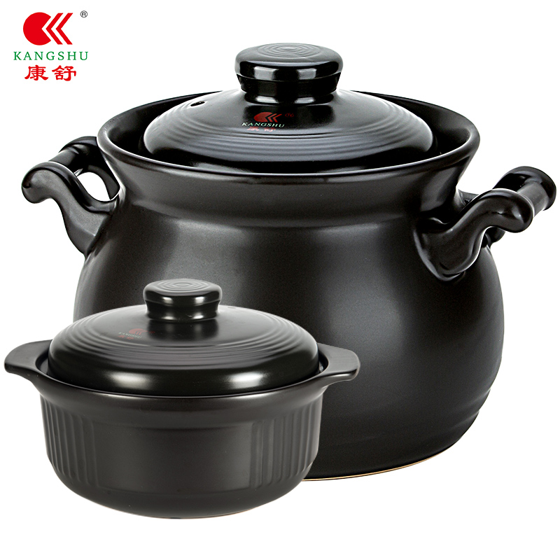 康舒陶瓷砂锅：大容量耐高温，明火直烧的烹饪神器，你家厨房缺的就是它！