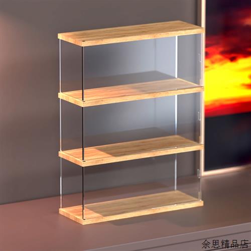 原木盲盒展示架：DIMOO造景新宠，泡泡玛特手办收纳透明艺术！