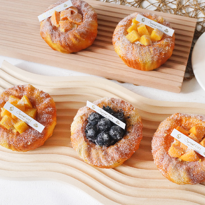 仿真蛋挞模型PU假面包冰箱贴糕点甜品食物道具可颂牛角装饰西点，让厨房变成美食天堂！✨