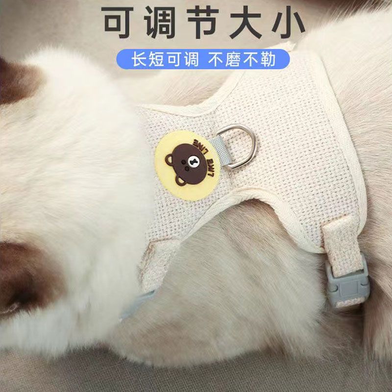 猫咪牵引绳防挣脱外出专用猫绳子：遛猫神器，让毛孩子安心出游！