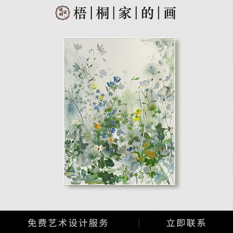 翠色欲流 梧桐家X林福签名限量画，打造高级感客厅新风尚