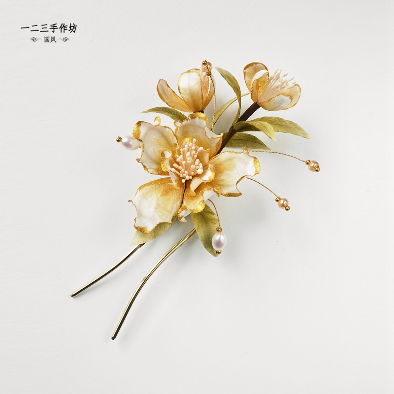 初九山房【破茧】绒花发饰：国风美学与非遗工艺的完美碰撞✨