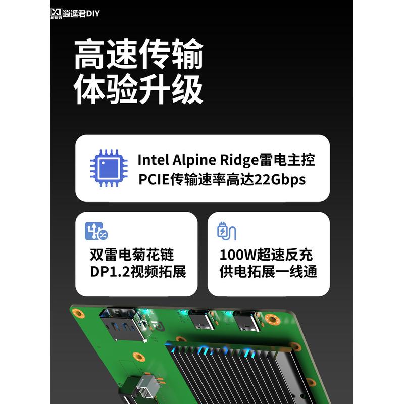 【顺丰现货】逍遥君 雷电4/3显卡扩展坞：解锁PC外设新玩法，你准备好了吗？