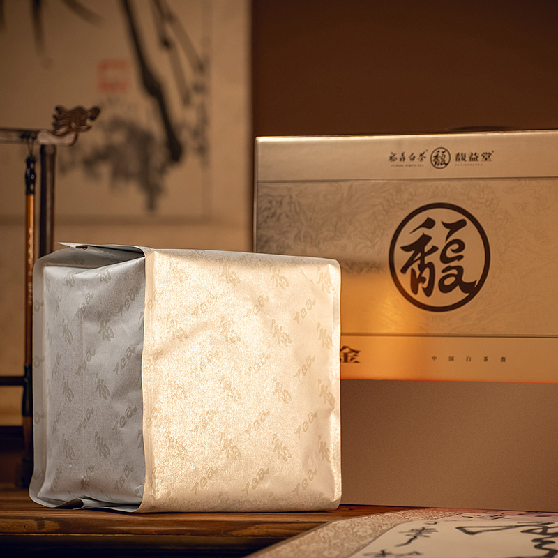 大logo大实惠，馥益堂福鼎白茶2024年春茶2斤装白牡丹散茶，自饮首选！