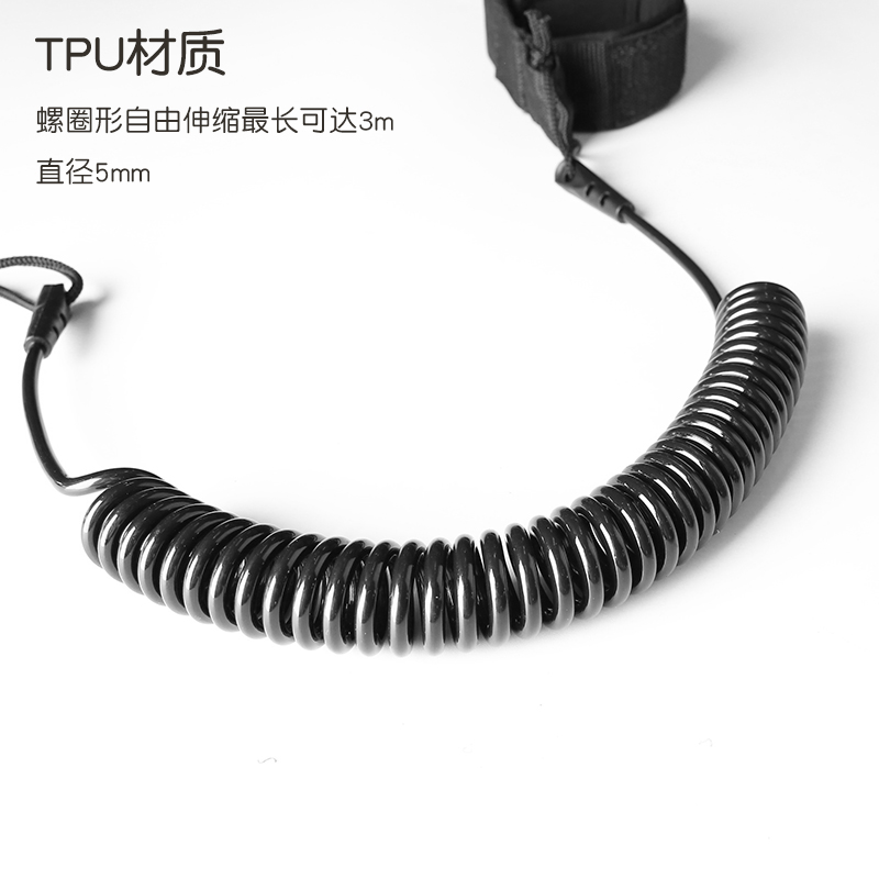 厂家直销5.5mm冲浪板安全脚绳桨板脚绳冲浪牵引绳滑水板脚绳，玩水必备神器！‍♂️
