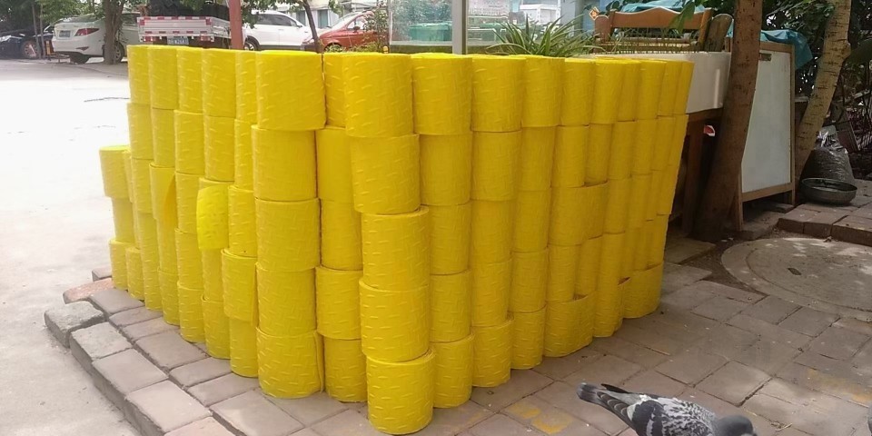 科目二移动标线半坡起步，驾校摩托车场地划画线停车场临时替代油漆全攻略！