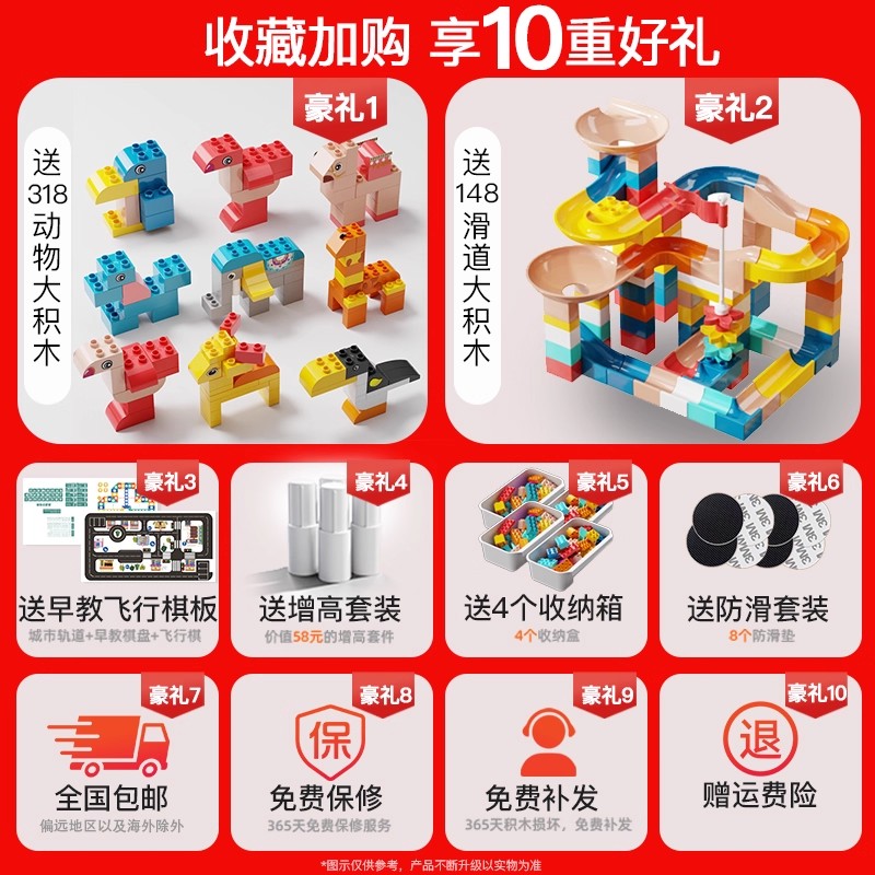 儿童积木桌子多功能早教大颗粒3岁男孩女孩6拼装益智玩具桌游戏桌，激发宝宝潜能的宝藏桌！