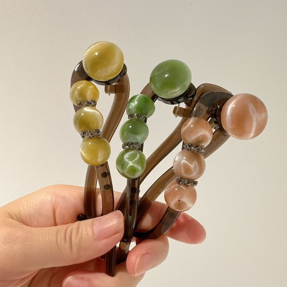 奶咖色大号抓夹发夹，盘发神器，轻松解锁网红盘发新姿势！