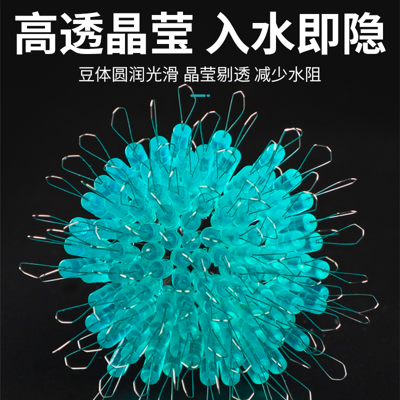 钓鱼高手必备：太空豆粒荧光硅胶迷彩渔具配件，大小号斑点豆散装100全套组合，让你的垂钓之旅大放异彩！
