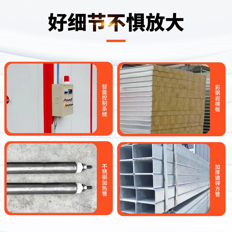 高温固化房全套静电喷塑设备，环保粉末固化房加热烘干小型工业烤箱，高效节能的秘密武器！