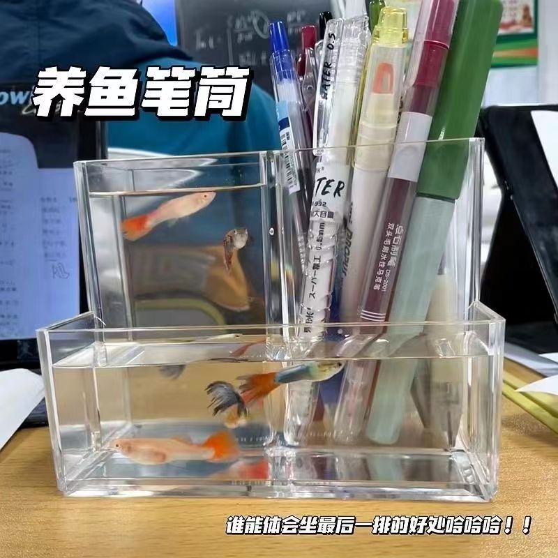 潮流网红时尚收纳盒，塑料笔筒变身桌面艺术！