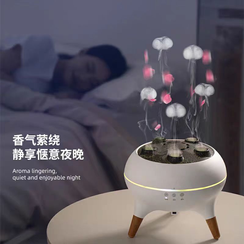 创意炮台香薰机水母吐烟圈大喷雾空气加湿器：卧室里的梦幻香氛助手！