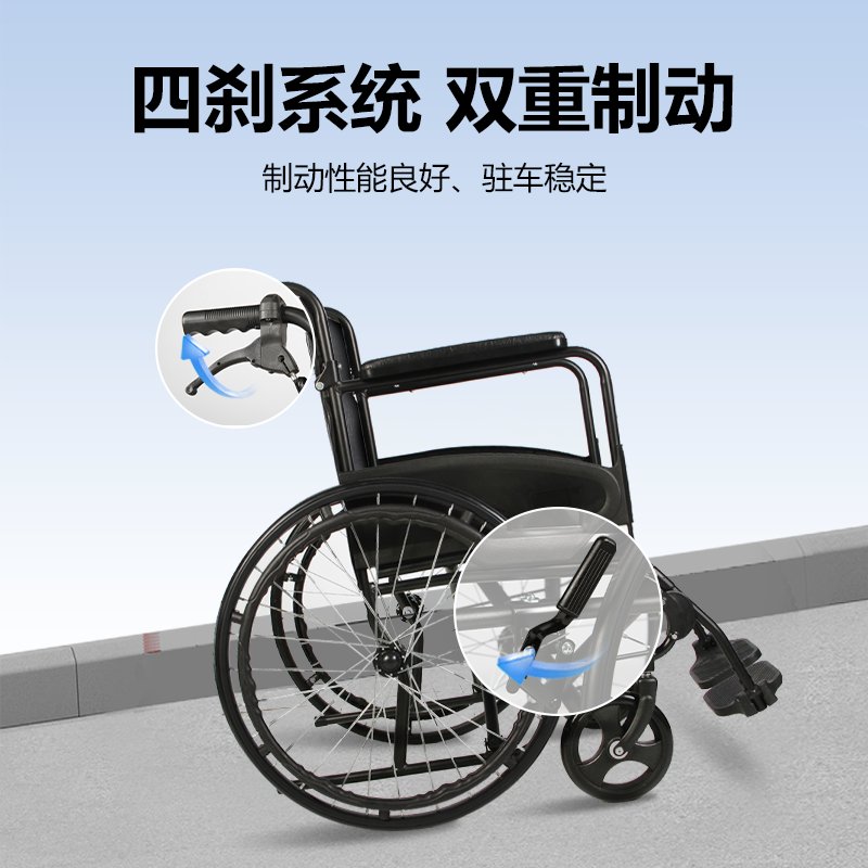 凯洋KY871轮椅：老年人瘫痪代步新选择，轻便折叠便携的秘密武器！