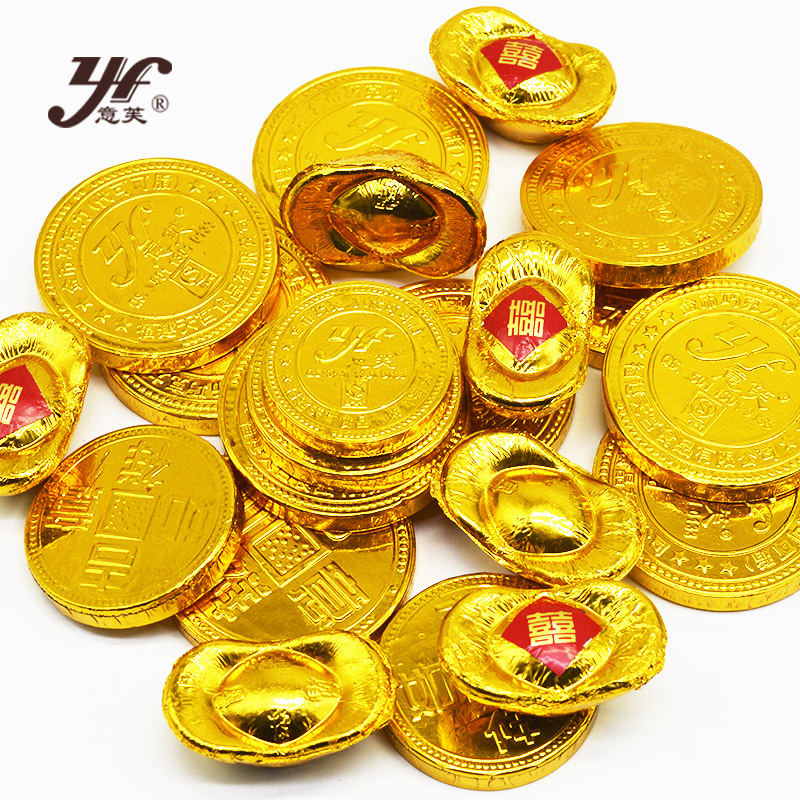 意芙金币元宝巧克力：500g硬币零食，烘焙装饰新宠儿！