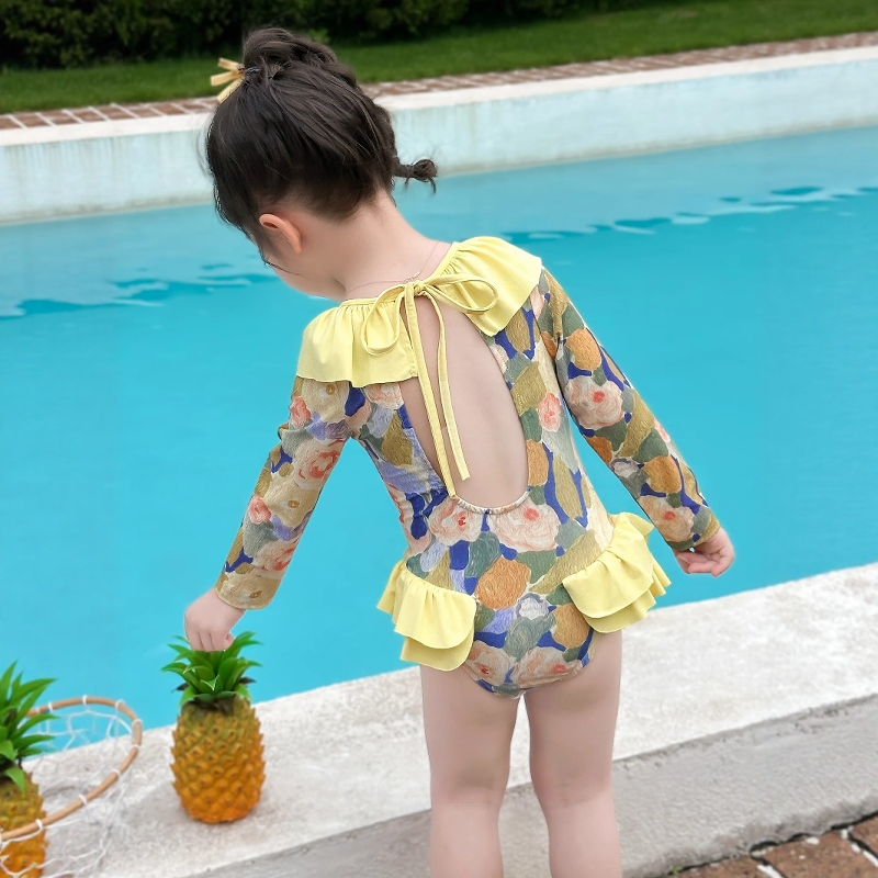 英国NextKiss女童连体泳衣2025夏季新款：宝贝防晒神器，夏日必备！