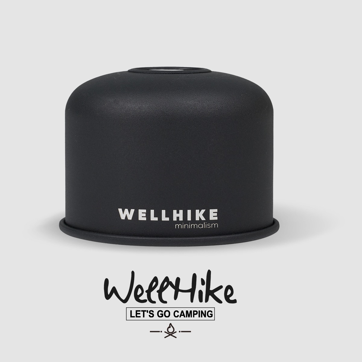 wellhike户外露营战术军事风格黑化金属卡式气罐套瓦斯保护装饰罩：野营必备，让你的装备瞬间高大上