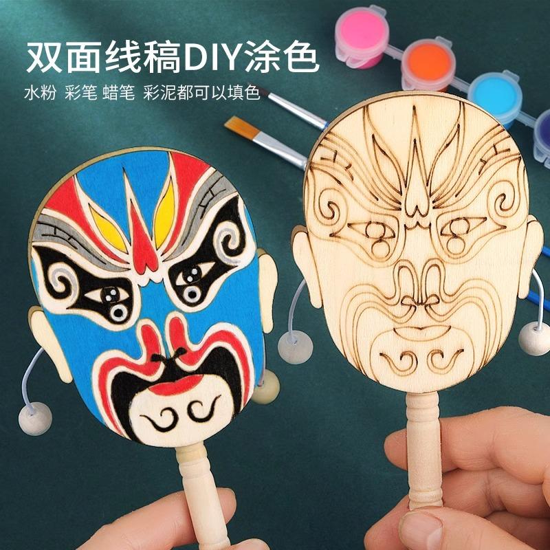 京剧脸谱拨浪鼓DIY：让孩子亲手绘制传统文化，传承非遗之美