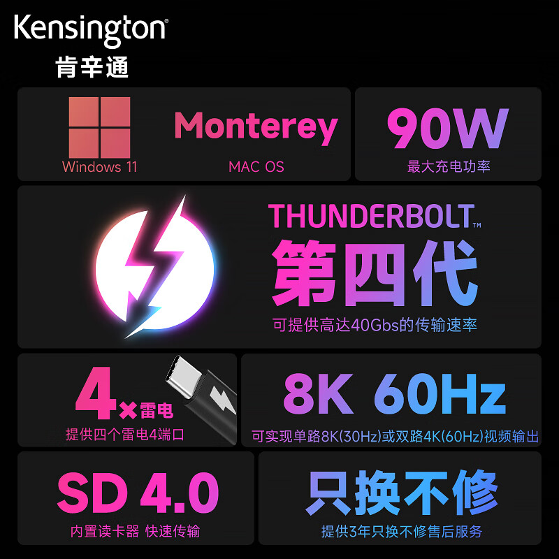 肯辛通SD5700T：雷电4拓展坞，解锁你的设备新潜能⚡️