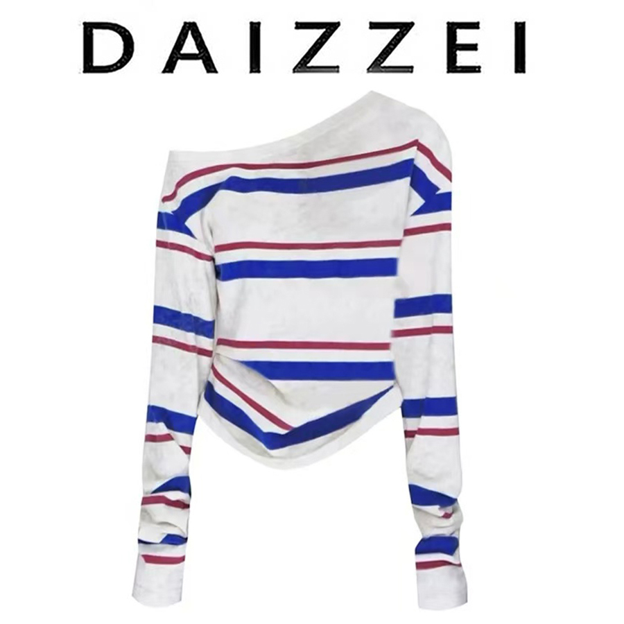 DAIZZEI~撞色条纹卫衣：复古潮流，轻松凹造型！