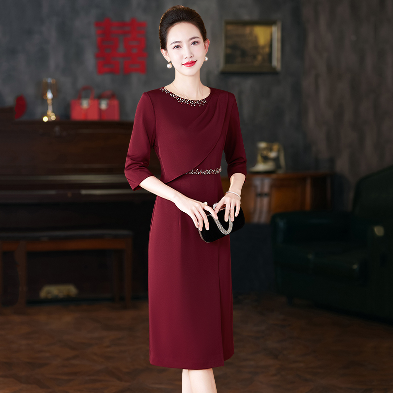 国庆节喜婆婆婚宴装2025新款结婚年轻妈妈礼服高端轻奢高级感喜服✨