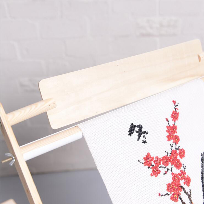 珍爱超大号可调立式实木落地十字绣架子，让手工艺术更加轻松自在！✨