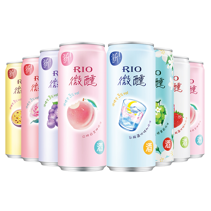 RIO锐澳鸡尾酒预调酒：夏日清凉必备，330ml*6+2罐多口味任选，畅饮不停！
