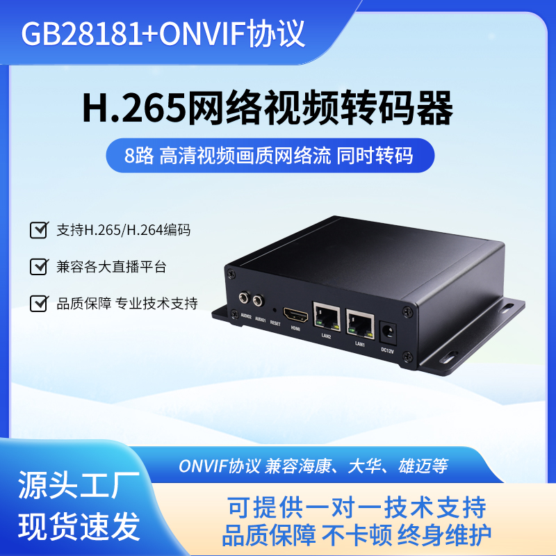 8路4K监控摄像头视频转码器，开启你的智能安防新纪元！