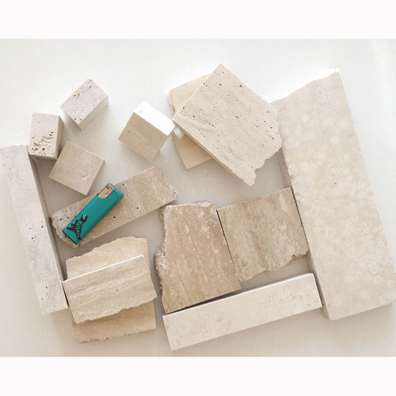 INS风石头拍照道具：天然大理石洞石摆件，米白色马赛克背景墙摄影新宠儿！