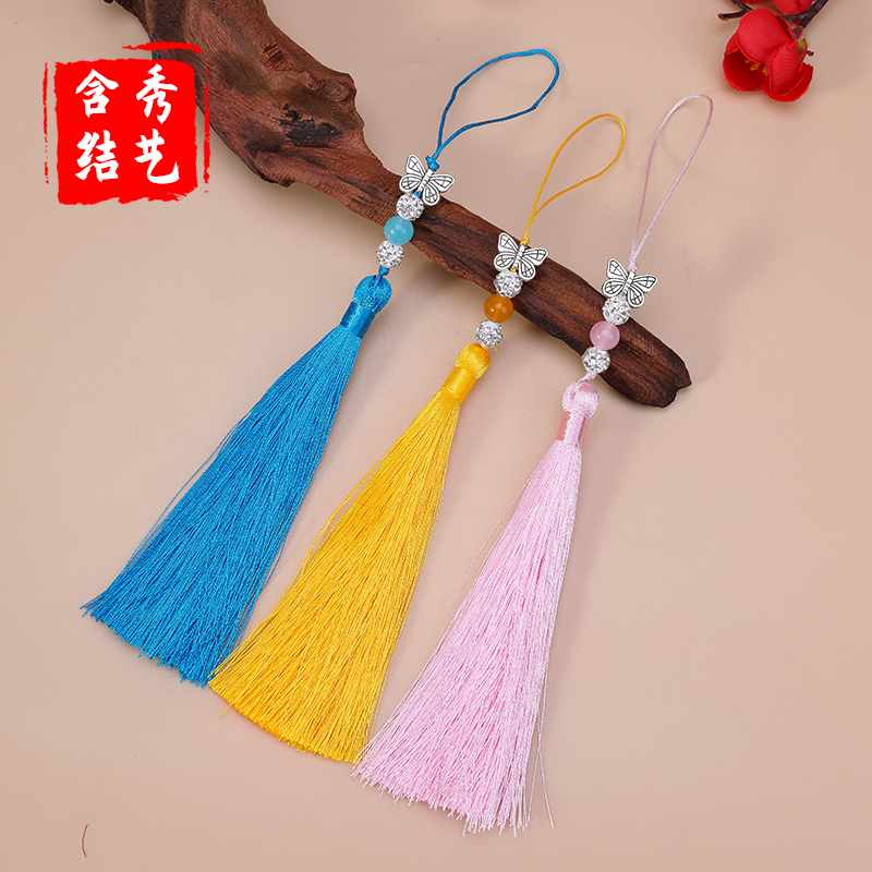 国风美学新潮流：蝴蝶钻球流苏，手工DIY你的专属压襟饰品！✨