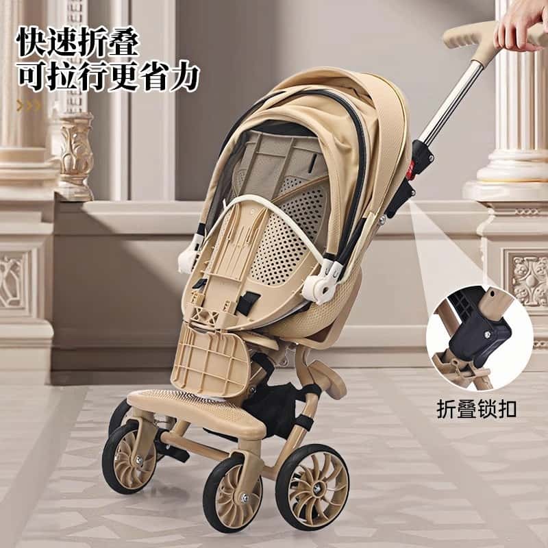 溜娃神器！超轻便高景观婴儿推车，一键折叠，解放爸妈双手！