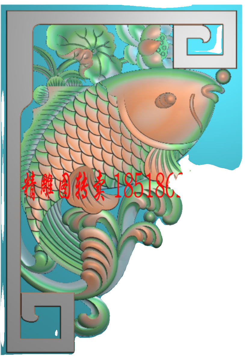 深雕莲花荷花鱼精雕图：年年有余的艺术之美，古建寺庙里的匠心独运
