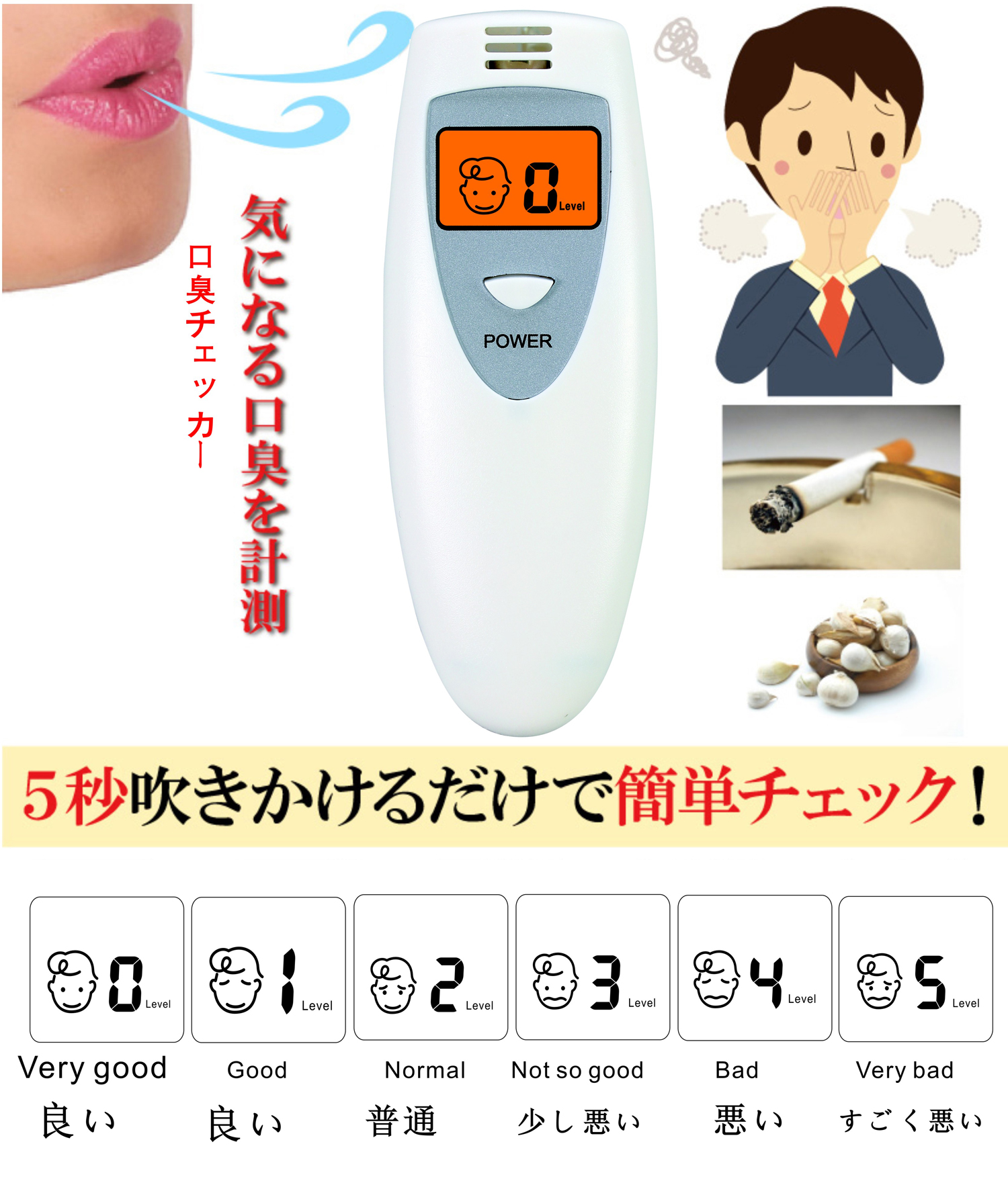 出口源头厂家口气检测仪 | 商务人士必备神器，告别尴尬口臭！