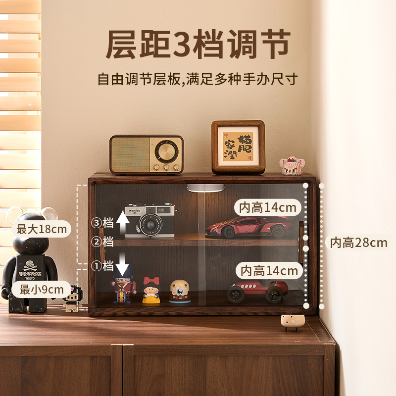 梵瀚木质桌面置物架：黑胡桃木茶具收纳神器，中古杯水杯储物柜的美学革命！